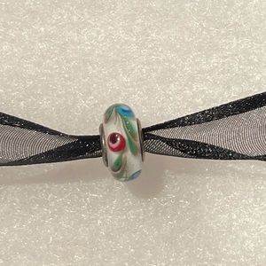 Murano peacock glass Pandora bead